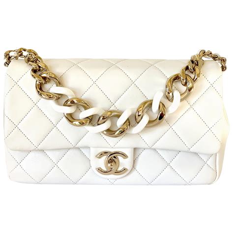 chanel white chain bag|Chanel chain bag look alike.